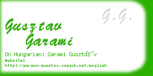 gusztav garami business card